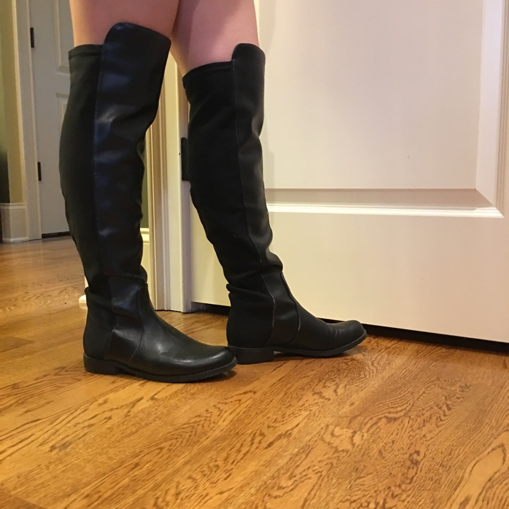 Brand New Black faux leather boots
